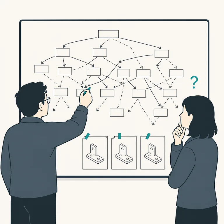 設計の派生の可視化ができない